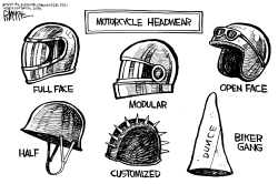 MOTORCYCLE HEADWEAR by Rick McKee