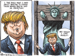 TRUMP PUNISHES WOMEN by Kevin Siers