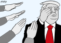 Trump blind for US nazis by Rainer Hachfeld, Neues Deutschland, Germany