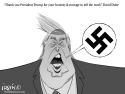 Trump Embraces Fascism by Trevor Irvin, PoliticalCartoons.com