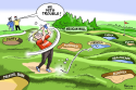 Golfer Donald Trump by Paresh Nath, The Khaleej Times, UAE