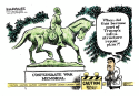 Confederate Memorials color by Jimmy Margulies, Politicalcartoons.com