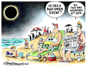 Solar eclipse and omens COLOR by Dave Granlund, Politicalcartoons.com