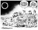 Solar eclipse and omens by Dave Granlund, Politicalcartoons.com