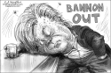 Bannon Out by Ed Wexler, CagleCartoons.com