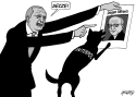 Erdogan vs Dogan Akhanli by Rainer Hachfeld, Neues Deutschland, Germany