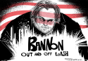 Bannon Off Leash by Frank Hansen, PoliticalCartoons.com