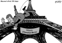 100 day Macron by Rainer Hachfeld, Neues Deutschland, Germany