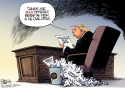 Trump on Afghanistan by Nate Beeler, The Columbus Dispatch