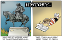STATUES AND HISTORY, COLOR by Randy Bish, PoliticalCartoons.com