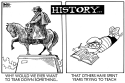 STATUES AND HISTORY, B/W by Randy Bish, PoliticalCartoons.com