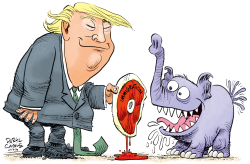 RED MEAT FOR TRUMP BASE  by Daryl Cagle