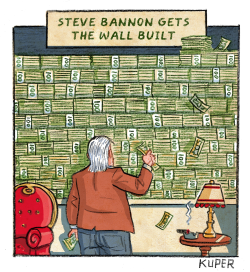 BANNON STEVE BUILDS A WALL by Peter Kuper