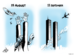 11 SEPTEMBER & 15 AUGUST by Osama Hajjaj