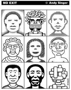 NINE FACES by Andy Singer