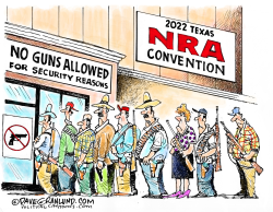 NRA 2022 CONVENTION GUN BAN by Dave Granlund