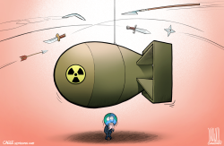 NUCLEAR THREAT A GLOBAL FEAR by Luojie