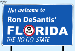 DESANTIS WELCOME TO FLORIDA SIGN by Rainer Hachfeld