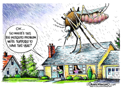 BIG MOSQUITO PROBLEM by Dave Granlund
