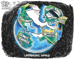 UNRAVELING WORLD by John Darkow