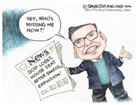 GOP HOUSE LOSES SANTOS SEAT by Dave Granlund