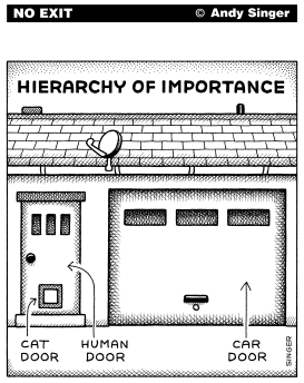 DOORWAY HIERARCHY OF IMPORTANCE by Andy Singer