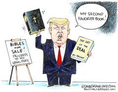 TRUMP SELLING BIBLES by Dave Granlund
