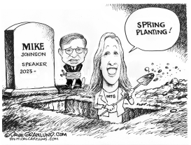 MIKE JOHNSON IN JEOPARDY  by Dave Granlund