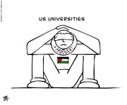 STUDENT PROTESTS IN THE US  by Emad Hajjaj
