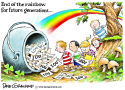 Pot of gold IOU by Dave Granlund, Politicalcartoons.com