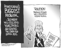 LOCAL PA -- Corbett budget BW by John Cole, The Scranton Times-Tribune