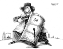 Gaddafi`s Threat by Petar Pismestrovic, Kleine Zeitung, Austria