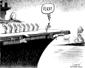 MILITARY FLOTILLA NEAR LIBYA by Patrick Chappatte, The International Herald Tribune