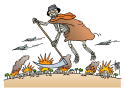 Gaddafi as Grim Reaper by Arend van Dam, politicalcartoons.com