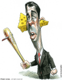 Anti-union goon Scott Walker - COLOR by Taylor Jones, Politicalcartoons.com