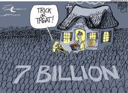 SCARY TRICK OR TREATERS by Pat Bagley