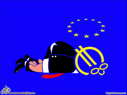 DEFLATED EURO by Osama Hajjaj