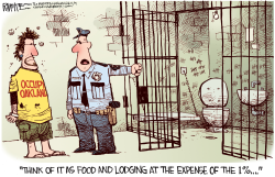 OCCUPY OAKLAND JAIL by Rick McKee