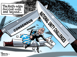 GREECE PM'S CHALLENGES  by Paresh Nath
