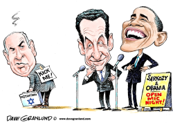 SARKOZY AND OBAMA OPEN MIC by Dave Granlund