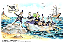 PILGRIMS OCCUPY by Dave Granlund