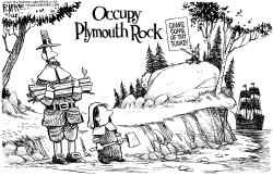 OCCUPY PLYMOUTH ROCK by Rick McKee
