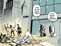 AFTER THE EVACUATION OF OCCUPY WALL STREET by Patrick Chappatte