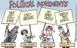 POLITICAL MOVEMENTS  by Mike Keefe