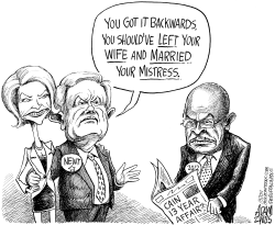 GINGRICH AND CAIN AFFAIRS by Adam Zyglis