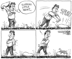 CANT GET RID OF THE NEWT by Adam Zyglis