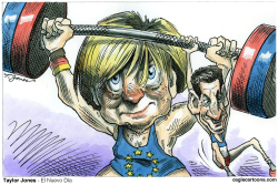 MERKEL WITH A LITTLE HELP FROM SARKOZY -  by Taylor Jones
