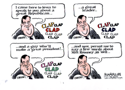 CHRISTIE CAMPAIGNS FOR ROMNEY by Jimmy Margulies