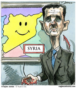 BASHAR ASSAD IN A HAPPY PLACE -  by Taylor Jones
