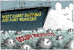 OCCUPY WEST COAST PORTS  by Wolverton